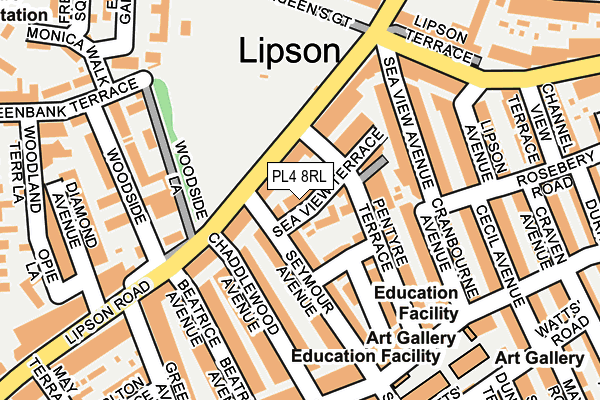 PL4 8RL map - OS OpenMap – Local (Ordnance Survey) PL4 8RL map - OS OpenMap – Local (Ordnance Survey)