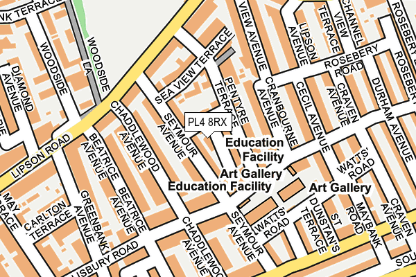 PL4 8RX map - OS OpenMap – Local (Ordnance Survey) PL4 8RX map - OS OpenMap – Local (Ordnance Survey)