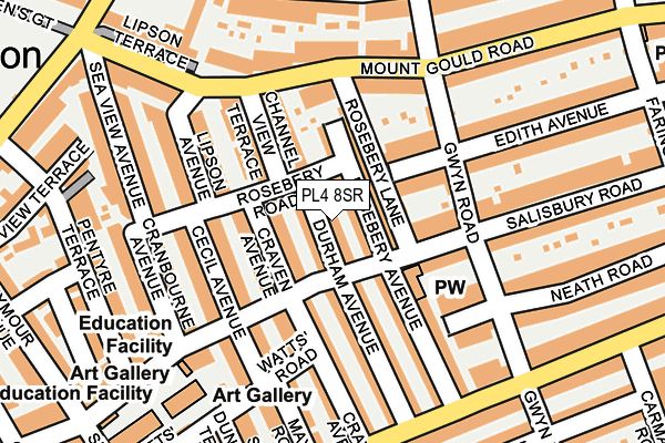 PL4 8SR map - OS OpenMap – Local (Ordnance Survey) PL4 8SR map - OS OpenMap – Local (Ordnance Survey)