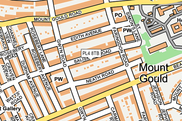 PL4 8TB map - OS OpenMap – Local (Ordnance Survey) PL4 8TB map - OS OpenMap – Local (Ordnance Survey)