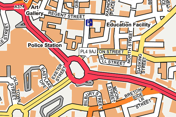 PL4 9AJ map - OS OpenMap – Local (Ordnance Survey) PL4 9AJ map - OS OpenMap – Local (Ordnance Survey)