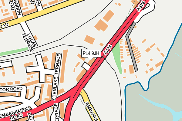 PL4 9JH map - OS OpenMap – Local (Ordnance Survey) PL4 9JH map - OS OpenMap – Local (Ordnance Survey)