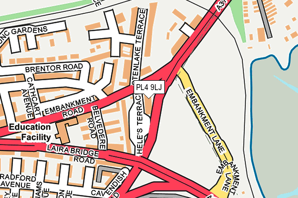 PL4 9LJ map - OS OpenMap – Local (Ordnance Survey) PL4 9LJ map - OS OpenMap – Local (Ordnance Survey)