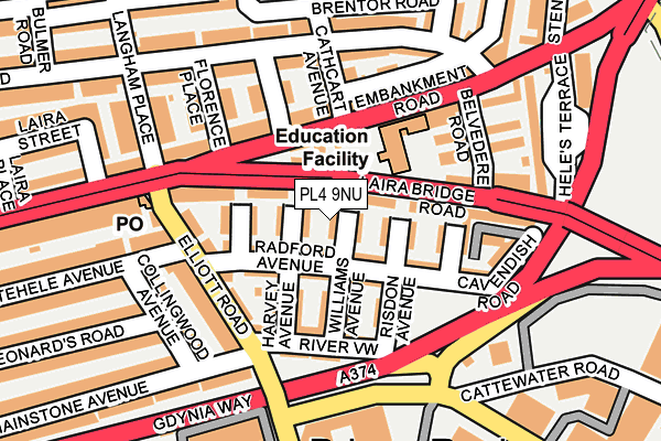 PL4 9NU map - OS OpenMap – Local (Ordnance Survey) PL4 9NU map - OS OpenMap – Local (Ordnance Survey)