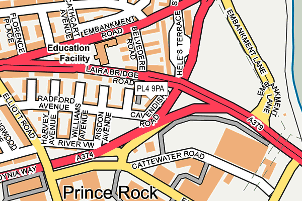 PL4 9PA map - OS OpenMap – Local (Ordnance Survey) PL4 9PA map - OS OpenMap – Local (Ordnance Survey)