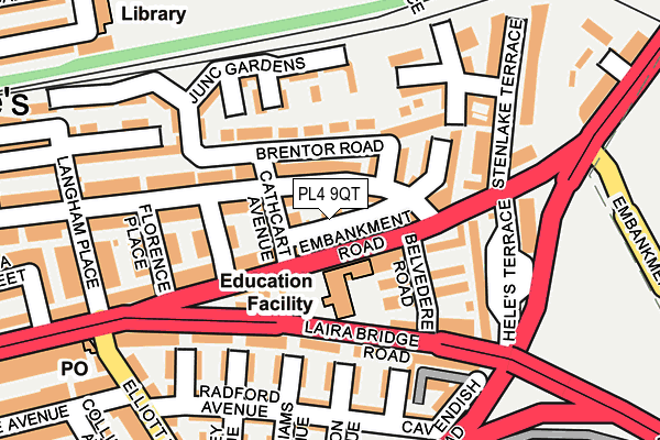 PL4 9QT map - OS OpenMap – Local (Ordnance Survey) PL4 9QT map - OS OpenMap – Local (Ordnance Survey)