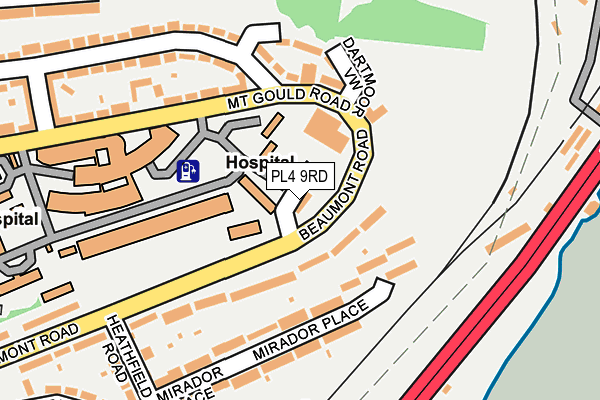 PL4 9RD map - OS OpenMap – Local (Ordnance Survey) PL4 9RD map - OS OpenMap – Local (Ordnance Survey)