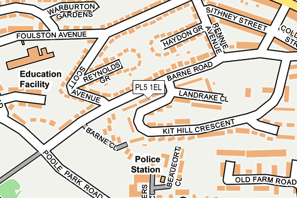 PL5 1EL map - OS OpenMap – Local (Ordnance Survey) PL5 1EL map - OS OpenMap – Local (Ordnance Survey)