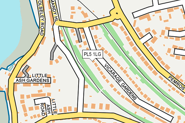PL5 1LG map - OS OpenMap – Local (Ordnance Survey) PL5 1LG map - OS OpenMap – Local (Ordnance Survey)