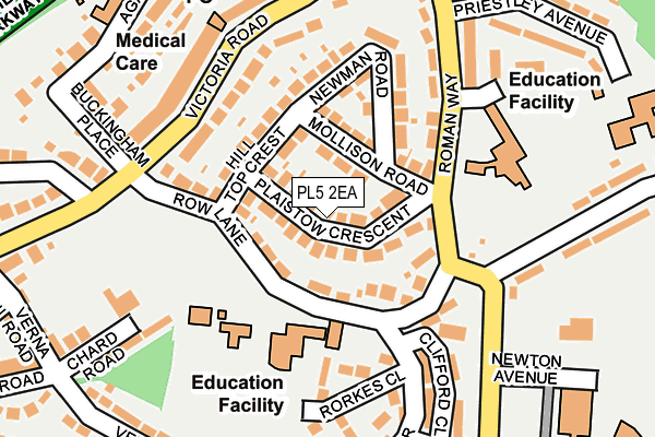 PL5 2EA map - OS OpenMap – Local (Ordnance Survey) PL5 2EA map - OS OpenMap – Local (Ordnance Survey)