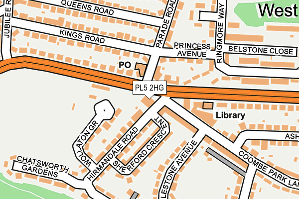 PL5 2HG map - OS OpenMap – Local (Ordnance Survey) PL5 2HG map - OS OpenMap – Local (Ordnance Survey)