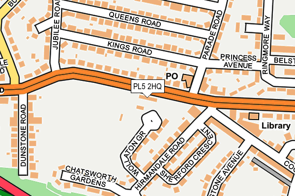 PL5 2HQ map - OS OpenMap – Local (Ordnance Survey) PL5 2HQ map - OS OpenMap – Local (Ordnance Survey)