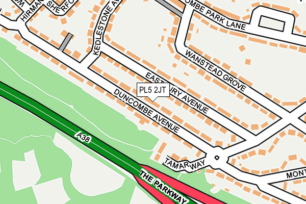PL5 2JT map - OS OpenMap – Local (Ordnance Survey) PL5 2JT map - OS OpenMap – Local (Ordnance Survey)