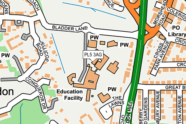 PL5 3AG map - OS OpenMap – Local (Ordnance Survey) PL5 3AG map - OS OpenMap – Local (Ordnance Survey)