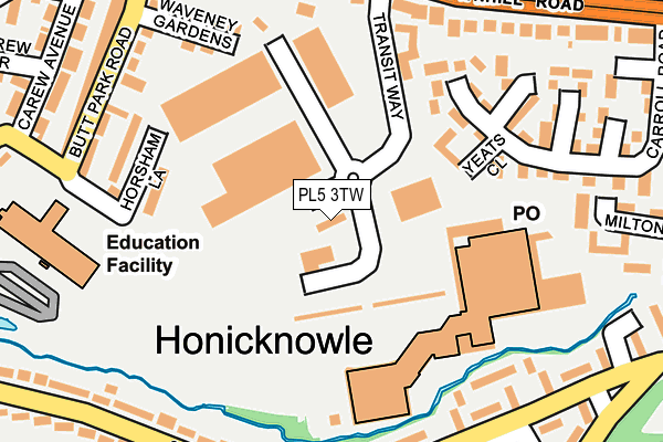 PL5 3TW map - OS OpenMap – Local (Ordnance Survey) PL5 3TW map - OS OpenMap – Local (Ordnance Survey)