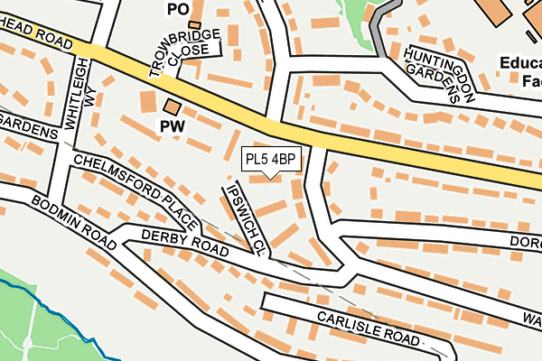 PL5 4BP map - OS OpenMap – Local (Ordnance Survey) PL5 4BP map - OS OpenMap – Local (Ordnance Survey)