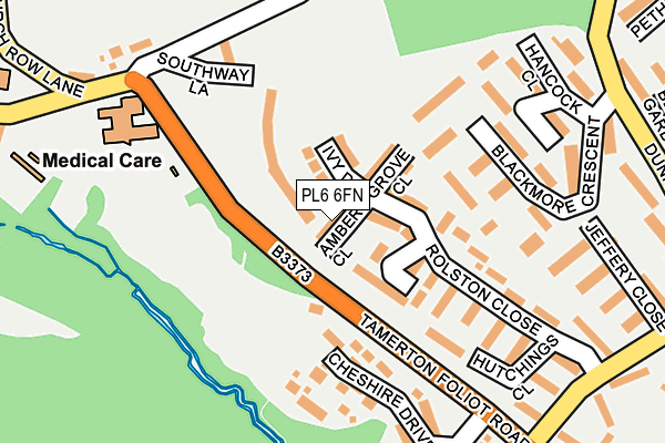 PL6 6FN map - OS OpenMap – Local (Ordnance Survey) PL6 6FN map - OS OpenMap – Local (Ordnance Survey)