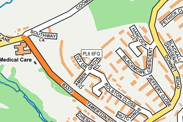 PL6 6FQ map - OS OpenMap – Local (Ordnance Survey) PL6 6FQ map - OS OpenMap – Local (Ordnance Survey)