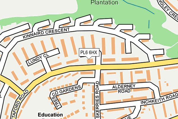 PL6 6HX map - OS OpenMap – Local (Ordnance Survey) PL6 6HX map - OS OpenMap – Local (Ordnance Survey)