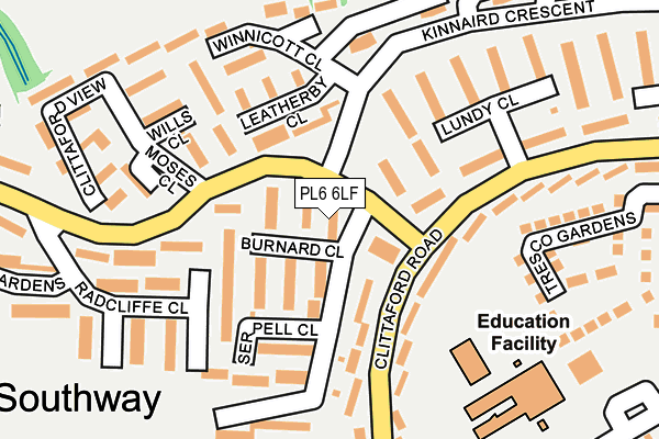 PL6 6LF map - OS OpenMap – Local (Ordnance Survey)