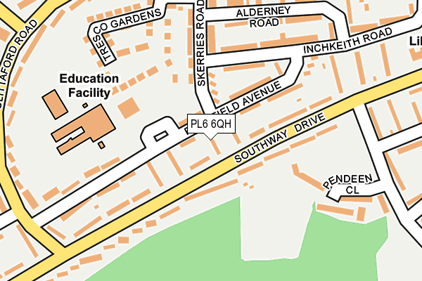 PL6 6QH map - OS OpenMap – Local (Ordnance Survey) PL6 6QH map - OS OpenMap – Local (Ordnance Survey)