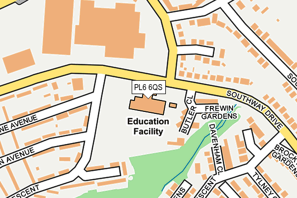 PL6 6QS map - OS OpenMap – Local (Ordnance Survey) PL6 6QS map - OS OpenMap – Local (Ordnance Survey)