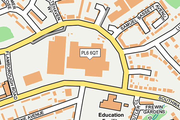 PL6 6QT map - OS OpenMap – Local (Ordnance Survey) PL6 6QT map - OS OpenMap – Local (Ordnance Survey)