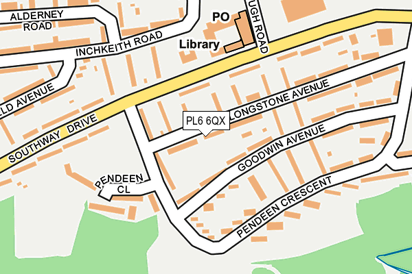 PL6 6QX map - OS OpenMap – Local (Ordnance Survey) PL6 6QX map - OS OpenMap – Local (Ordnance Survey)