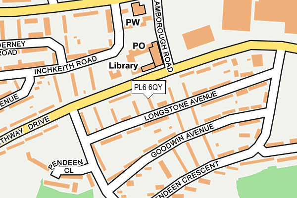 PL6 6QY map - OS OpenMap – Local (Ordnance Survey) PL6 6QY map - OS OpenMap – Local (Ordnance Survey)