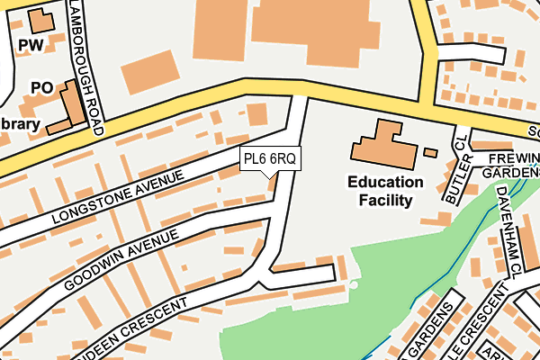 PL6 6RQ map - OS OpenMap – Local (Ordnance Survey) PL6 6RQ map - OS OpenMap – Local (Ordnance Survey)