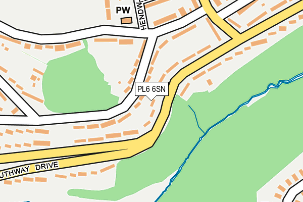 PL6 6SN map - OS OpenMap – Local (Ordnance Survey) PL6 6SN map - OS OpenMap – Local (Ordnance Survey)