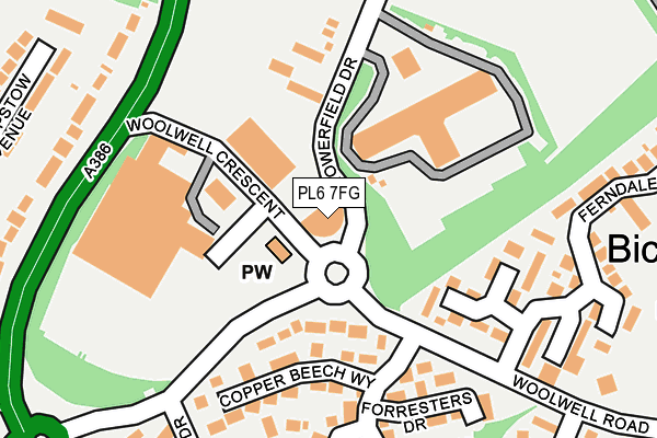 PL6 7FG map - OS OpenMap – Local (Ordnance Survey) PL6 7FG map - OS OpenMap – Local (Ordnance Survey)