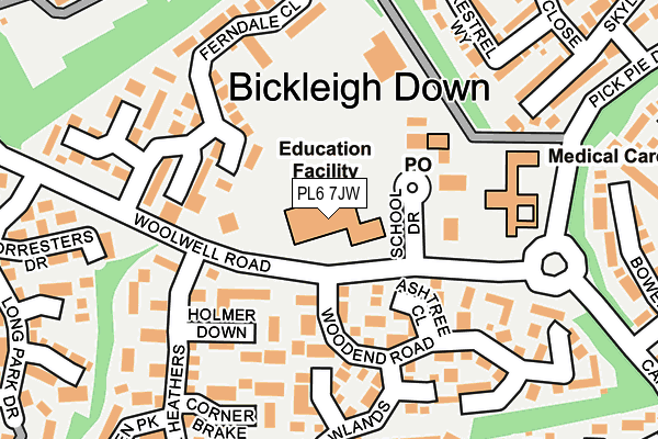 PL6 7JW map - OS OpenMap – Local (Ordnance Survey) PL6 7JW map - OS OpenMap – Local (Ordnance Survey)