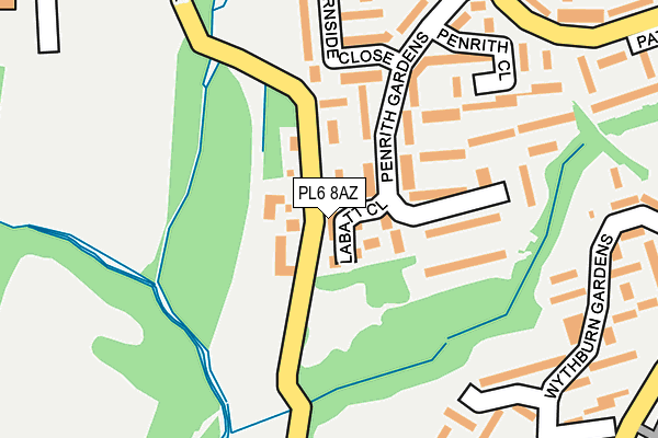 PL6 8AZ map - OS OpenMap – Local (Ordnance Survey) PL6 8AZ map - OS OpenMap – Local (Ordnance Survey)