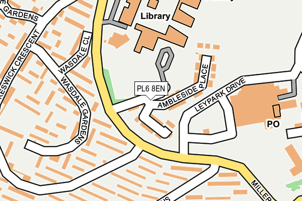 PL6 8EN map - OS OpenMap – Local (Ordnance Survey) PL6 8EN map - OS OpenMap – Local (Ordnance Survey)