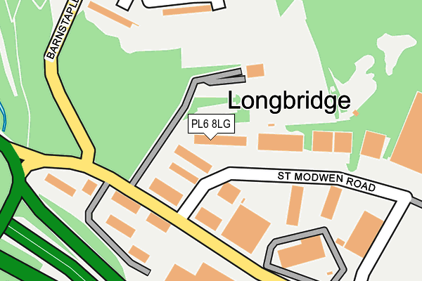 PL6 8LG map - OS OpenMap – Local (Ordnance Survey) PL6 8LG map - OS OpenMap – Local (Ordnance Survey)