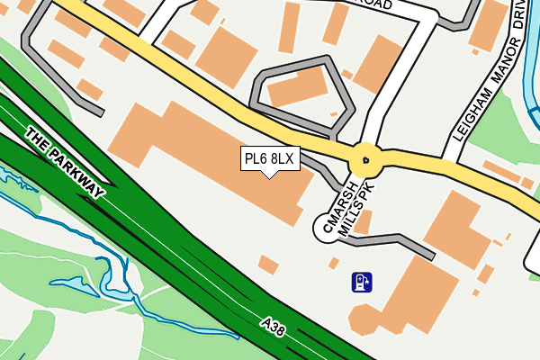 PL6 8LX map - OS OpenMap – Local (Ordnance Survey) PL6 8LX map - OS OpenMap – Local (Ordnance Survey)