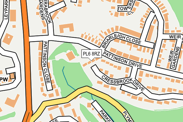 PL6 8RZ map - OS OpenMap – Local (Ordnance Survey) PL6 8RZ map - OS OpenMap – Local (Ordnance Survey)