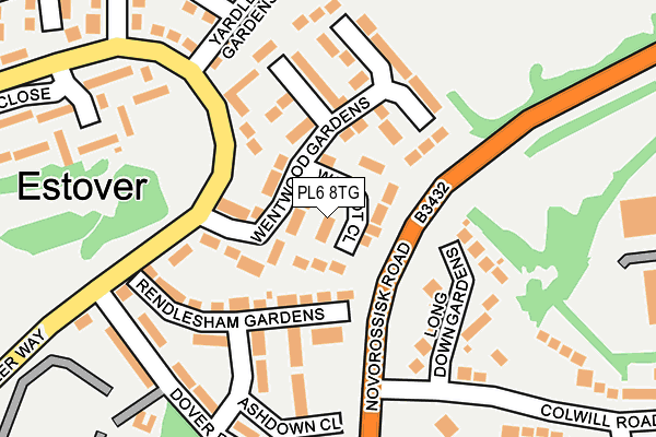 PL6 8TG map - OS OpenMap – Local (Ordnance Survey) PL6 8TG map - OS OpenMap – Local (Ordnance Survey)