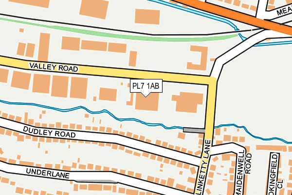 PL7 1AB map - OS OpenMap – Local (Ordnance Survey) PL7 1AB map - OS OpenMap – Local (Ordnance Survey)