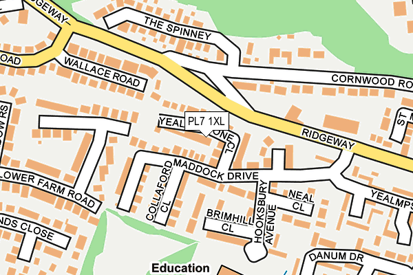 PL7 1XL map - OS OpenMap – Local (Ordnance Survey) PL7 1XL map - OS OpenMap – Local (Ordnance Survey)