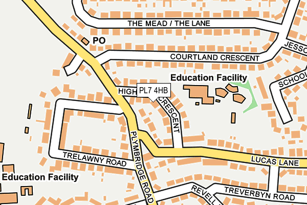 PL7 4HB map - OS OpenMap – Local (Ordnance Survey) PL7 4HB map - OS OpenMap – Local (Ordnance Survey)