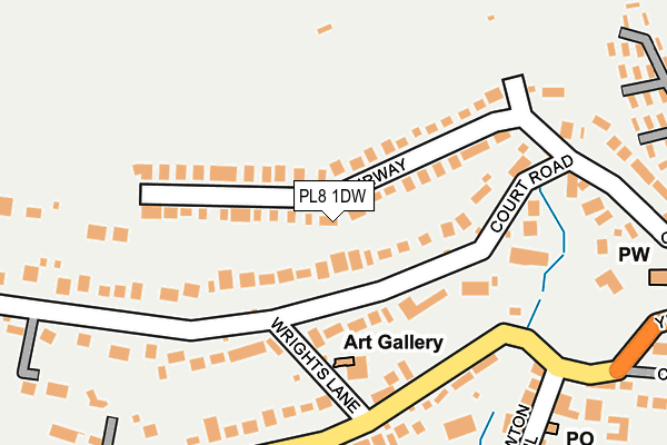 PL8 1DW map - OS OpenMap – Local (Ordnance Survey) PL8 1DW map - OS OpenMap – Local (Ordnance Survey)
