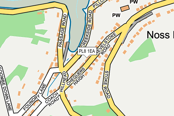 PL8 1EA map - OS OpenMap – Local (Ordnance Survey) PL8 1EA map - OS OpenMap – Local (Ordnance Survey)