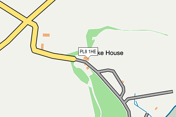 PL8 1HE map - OS OpenMap – Local (Ordnance Survey) PL8 1HE map - OS OpenMap – Local (Ordnance Survey)