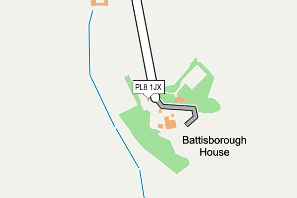 PL8 1JX map - OS OpenMap – Local (Ordnance Survey) PL8 1JX map - OS OpenMap – Local (Ordnance Survey)