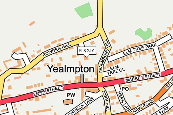 PL8 2JY map - OS OpenMap – Local (Ordnance Survey) PL8 2JY map - OS OpenMap – Local (Ordnance Survey)
