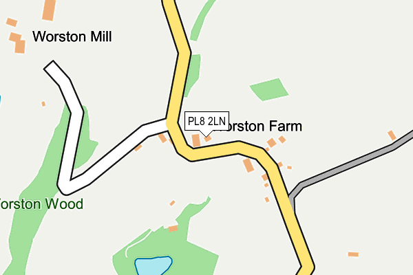 PL8 2LN map - OS OpenMap – Local (Ordnance Survey) PL8 2LN map - OS OpenMap – Local (Ordnance Survey)