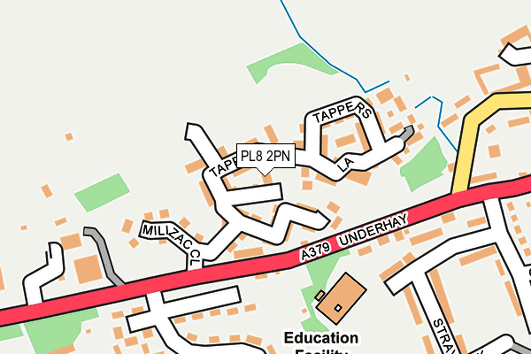 PL8 2PN map - OS OpenMap – Local (Ordnance Survey)