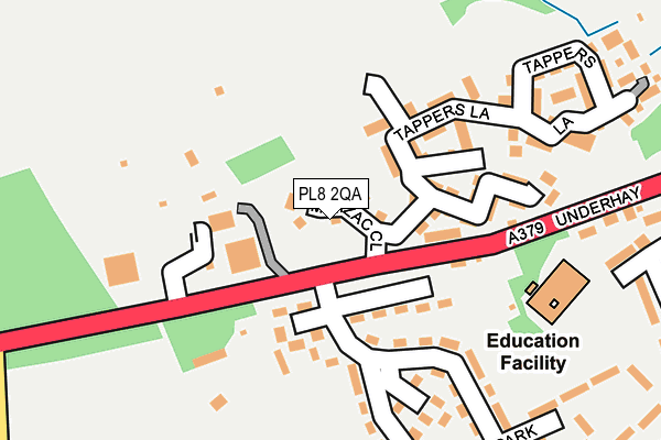 PL8 2QA map - OS OpenMap – Local (Ordnance Survey) PL8 2QA map - OS OpenMap – Local (Ordnance Survey)